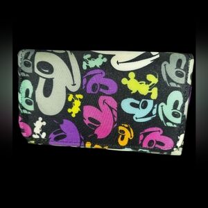 Disney Parks Colorful Mickey Mouse Tri-Fold Wallet